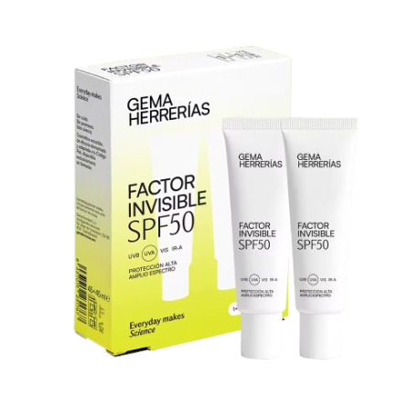 gh FACTOR INVISIBLE SPF50 Amplio espectro [UVB UVA VIS IR-A]